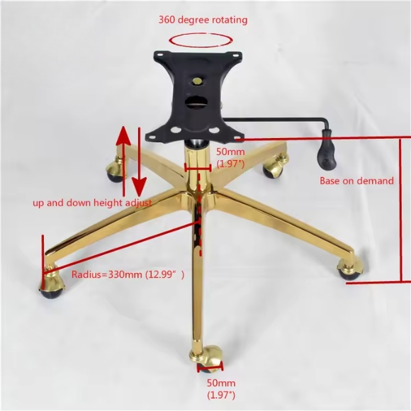 Chân ghế giám đốc cao cấp hợp kim mạ vàng: SG - CB04 - $hienthicat